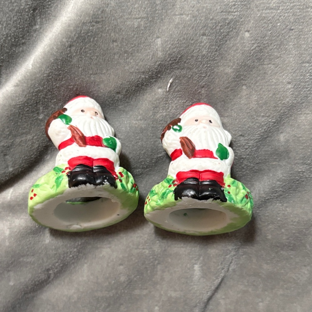 Santa Claus Ceramic Candle Huggers